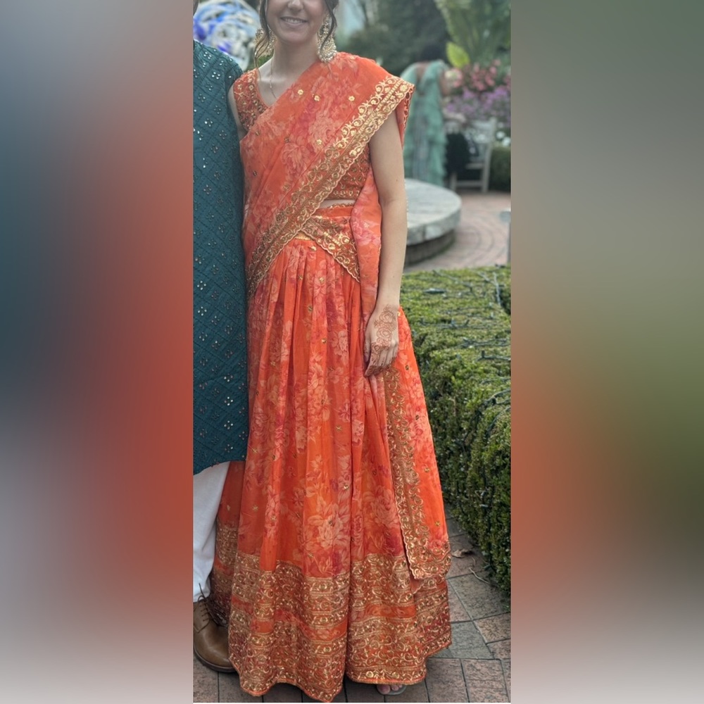 Orange lehenga